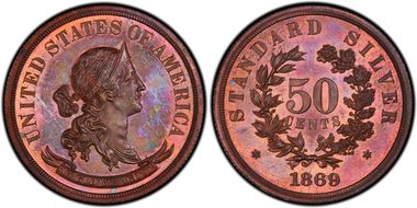 1869 50C J-750 PR66RB