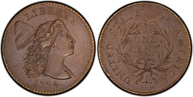 1794 1C S-22, Bent Lock AU58BN