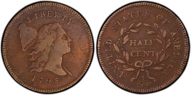 1795 1/2C Punctuated Date, LE VF35BN