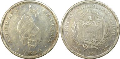 1892-CAM Peso KM-114 Ag AU50