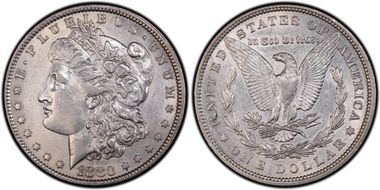 1880 $1 VAM 1A Knobbed 8 AU50