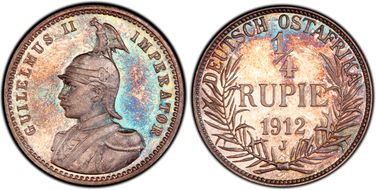 1912-J 1/4 Rup J-720 PR64+