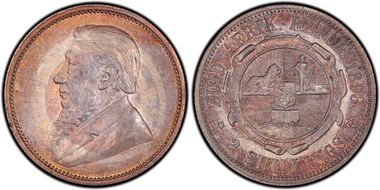 1893 2 Shil KM-6 AU50