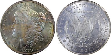 1878 7/8TF $1 Strong, VAM 38, 7/5 MS65
