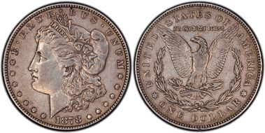 1878 7TF $1 VAM 166 XF40