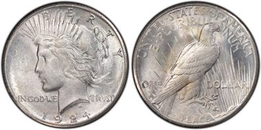 1924-S $1 MS64+