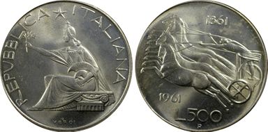 1961-R 500 L Unification Centennial MS64+