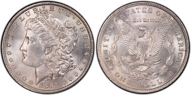 1887-O $1 VAM 30A, TY Clash MS64