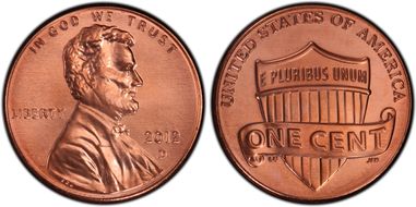 2012-D 1C Shield MS67RD