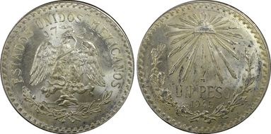 1945-M Peso KM-455 Ag MS64