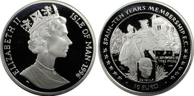 1996 € 10 Spain-10 Yrs Membership PR69DCAM