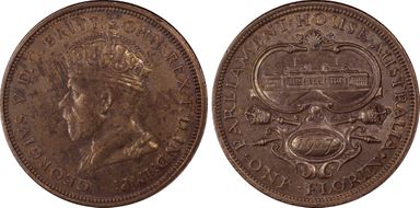 1927(m) Florin Canberra  KM-31 AU58