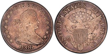 1806 50C Pointed 6, Stem VG10