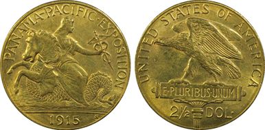 1915-S $2.50 Panama-Pacific MS62