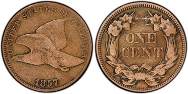 1857 1C Obverse of 1856, FS-401b VF20