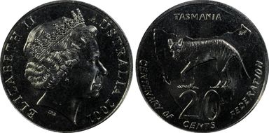 2001 20C Tasmania MS67