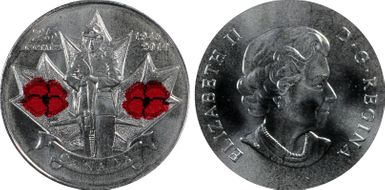 2010 25C Remembrance Day Poppies MS67