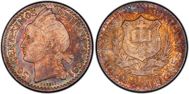 1891-A 50C KM-10 MS65