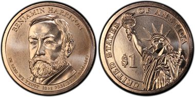 2012-P $1 Benjamin Harrison Position B MS67