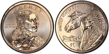 2012-P $1 Native American, Position B MS67