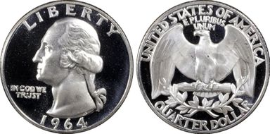 1964 25C PR68DCAM