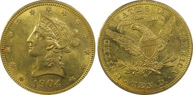 1904-O $10 AU58