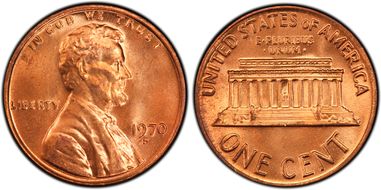 1970-S 1C Large Date, DDO, FS-103 MS64RD