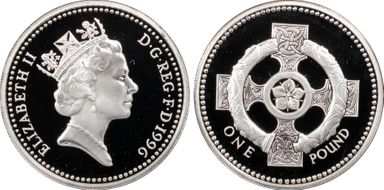 1996 £1 S-J11 N. Irish Design Ag PR69DCAM