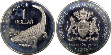 1976-FM $1 Common Caiman PR67DCAM