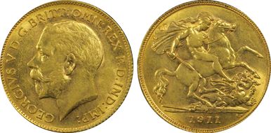 1911-P 1/2 Sov S-4008 MS62