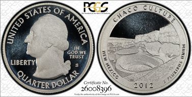 2012-S 25C Chaco Culture NP- Silver PR70DCAM