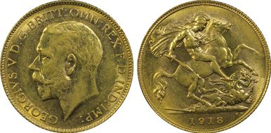 1918-P 1/2 Sov S-4008 AU58