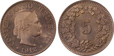 1912 B 5 Rap MS66