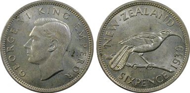 1939 6D KM-8 Ag MS63