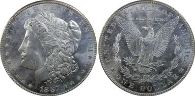 1887 $1 MS65+