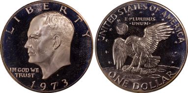 1973-S $1 Silver PR68DCAM