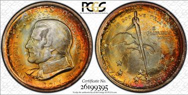 1936 50C Cleveland MS67+