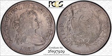 1797 $1 10x6 Stars AU50