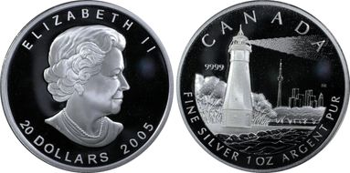 2005 $20 Toronto Lighthouse PR69DCAM