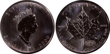 2000 $5 ML Fireworks 2000 Privy Ag MS64