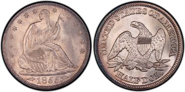 1855 50C Arrows MS65