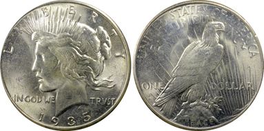1935-S $1 MS65