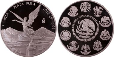 2012-Mo Onza Libertad  Ag PR69DCAM