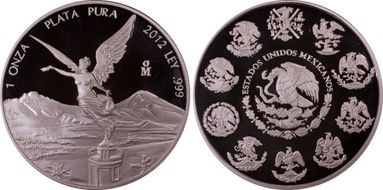 2012-Mo Onza Libertad  Ag PR69DCAM