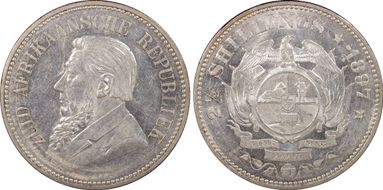 1897 2 1/2S KM-7  Ag AU58