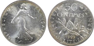 1909 50C Gad-420 F-190 MS65