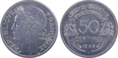 1945-B 50C Gad-426a F-194 MS63