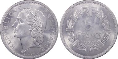 1950 5 Fr Gad-766a MS65