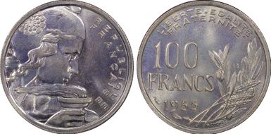 1955-B 100 Fr Gad-897 F-450 Ruban large MS66