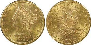 1885-S $5 MS63